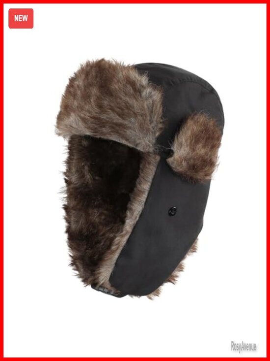 Warm Faux Fur Trapper Hat with Ear Flaps Windproof Waterproof Snow Ski Hat main image 4